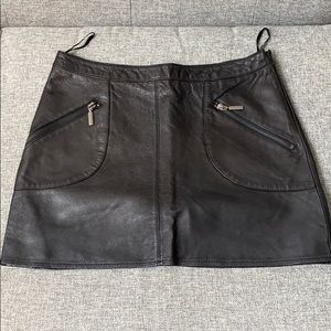 Real Leather Skirt